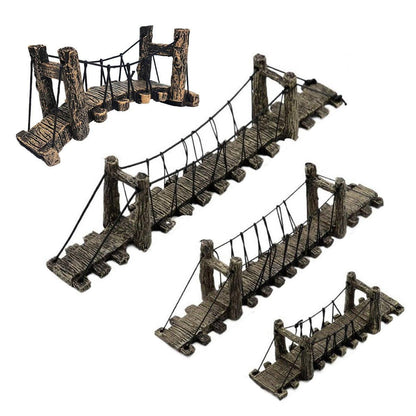 Resin Bridge Aquarium Decoration Fish Tank Accessories Shrimp Tortoise Climbing - Suspension Bridge-L