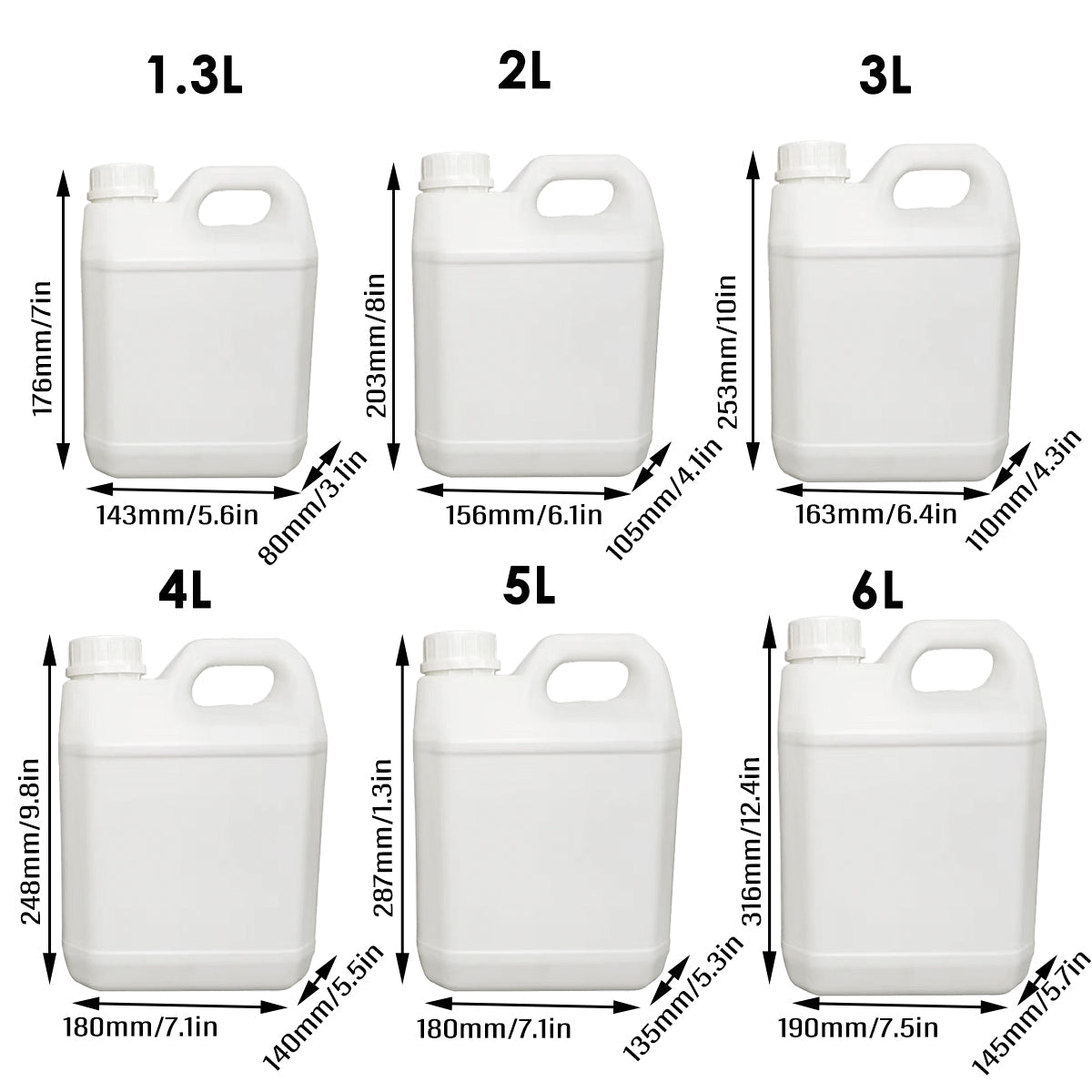 Plastic Square Bucket Storage Container - 4L, Durable, Leak-Proof, 10 Pack