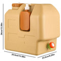 Premium 20L Camping Water Container with Tap - Beige