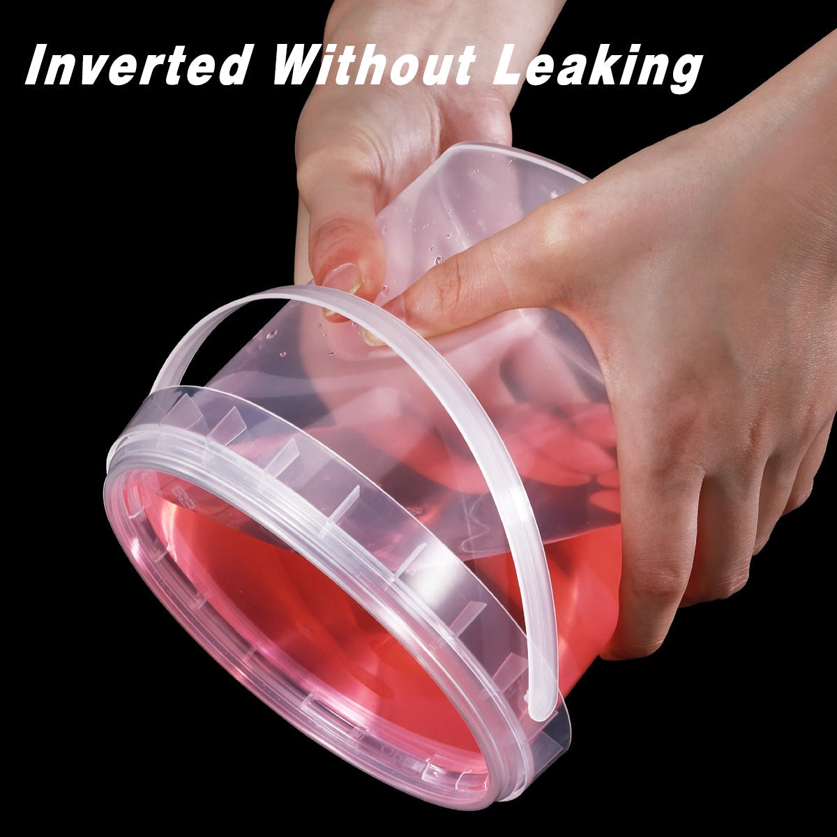 Premium Transparent Round Plastic Buckets with Lids – 1000ml, 20 Pack