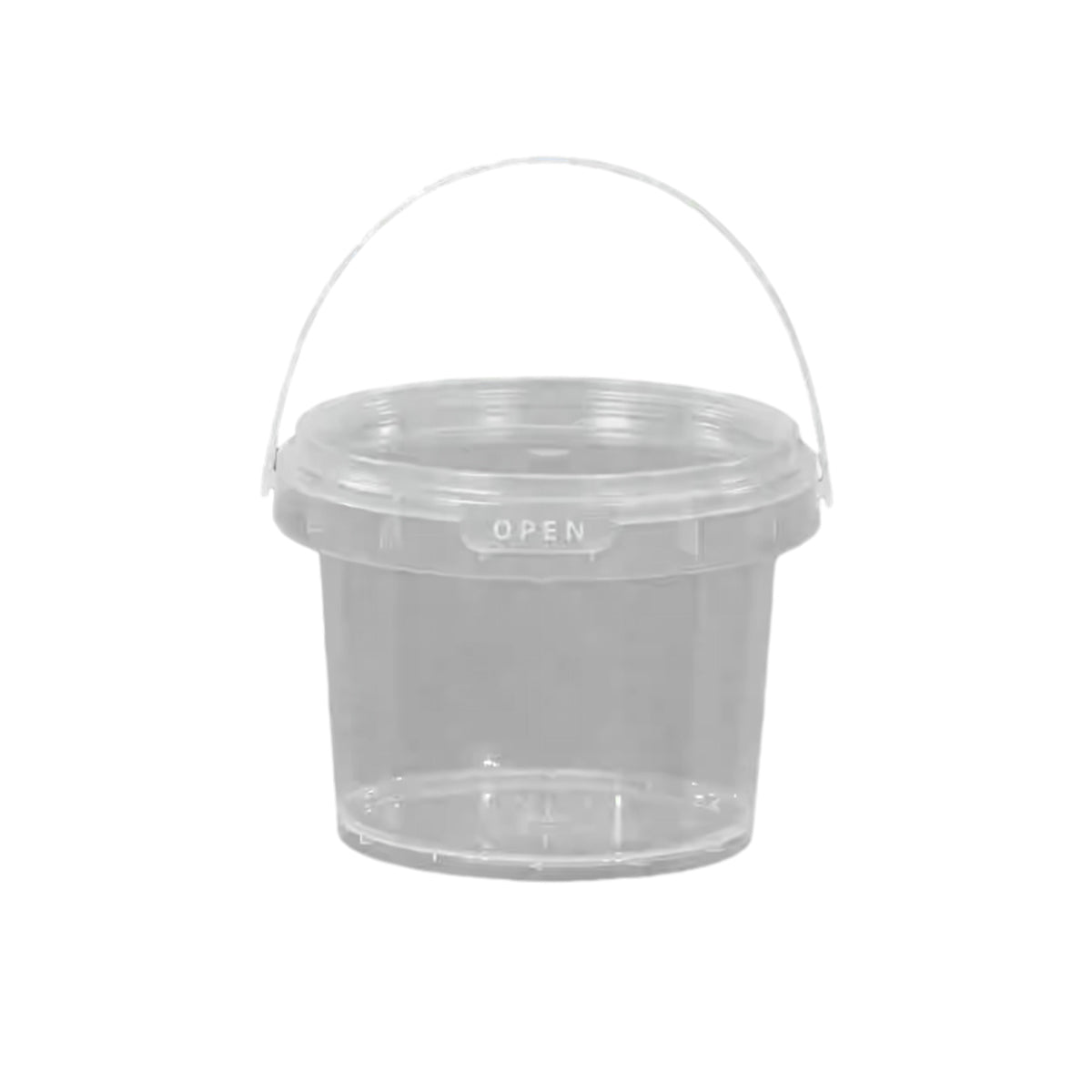 Premium Transparent Round Plastic Buckets with Lids – 1000ml, 20 Pack