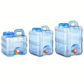 Food-Grade 7.5L Water Storage Bucket Tank with Spigot for Outdoor/Car Use - Transparent Blue - SuperSaverAU - view 2