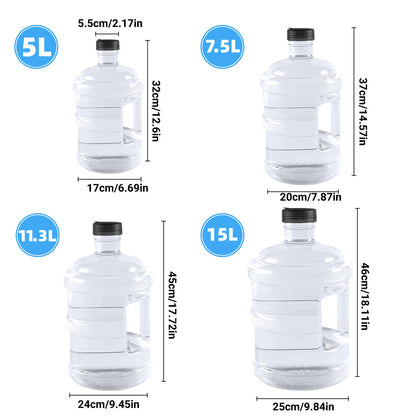Portable Water Tank/Jug, Food-Grade PC, Transparent Body - 7.5L