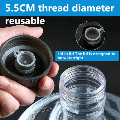 Portable Water Tank/Jug, Food-Grade PC, Transparent Body - 7.5L