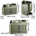 Portable Camping Water Storage Tank with Faucet & Handle - 11L Army Green - SuperSaverAU - view 3