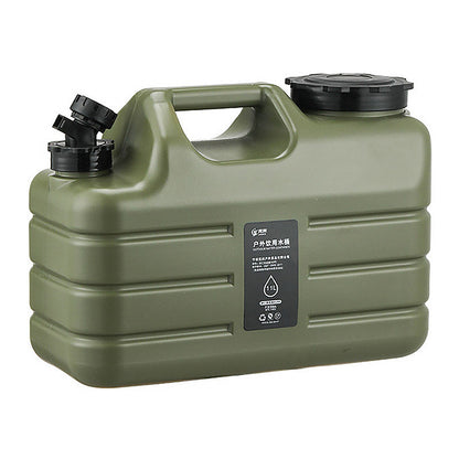 Portable Water Storage Tank 12L with Faucet for Camping & Outdoors - Army Green