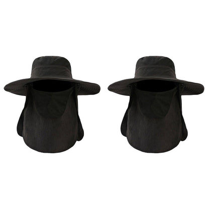 2PCS Outdoor Fisherman Bucket Hat Sun Protection - Pink