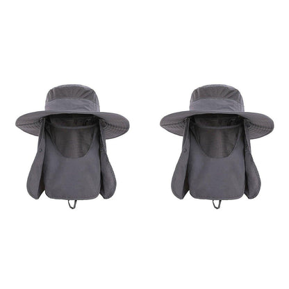 2PCS Outdoor Fisherman Bucket Hat Sun Protection - Pink