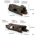 Premium Resin Tree Log Hide Ornament for Reptile & Fish Tanks - Large