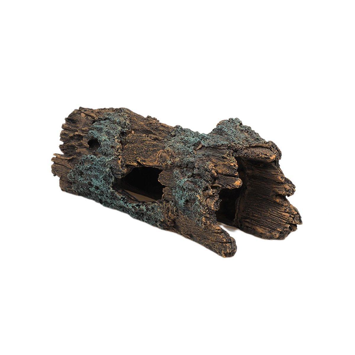 Premium Resin Tree Log Hide Ornament for Reptile & Fish Tanks - Large