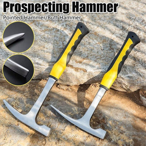 Premium Geological Exploration Hammer with High-Carbon Steel Duck Bill Head