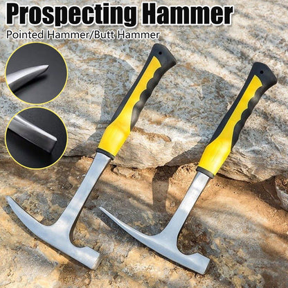 Geological Exploration Hammer - Duck Bill Butt Hammer for Inspections
