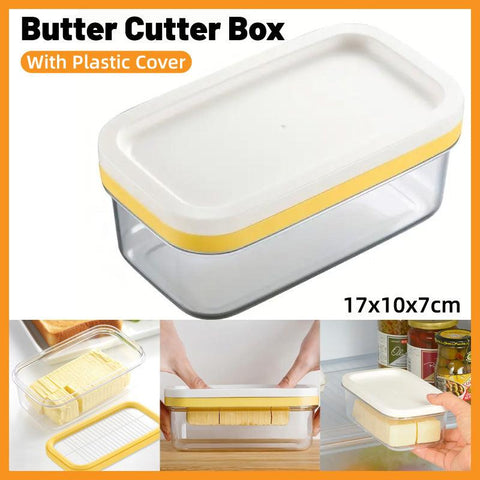 Premium Rectangular Butter Box – with Built-In Cutter