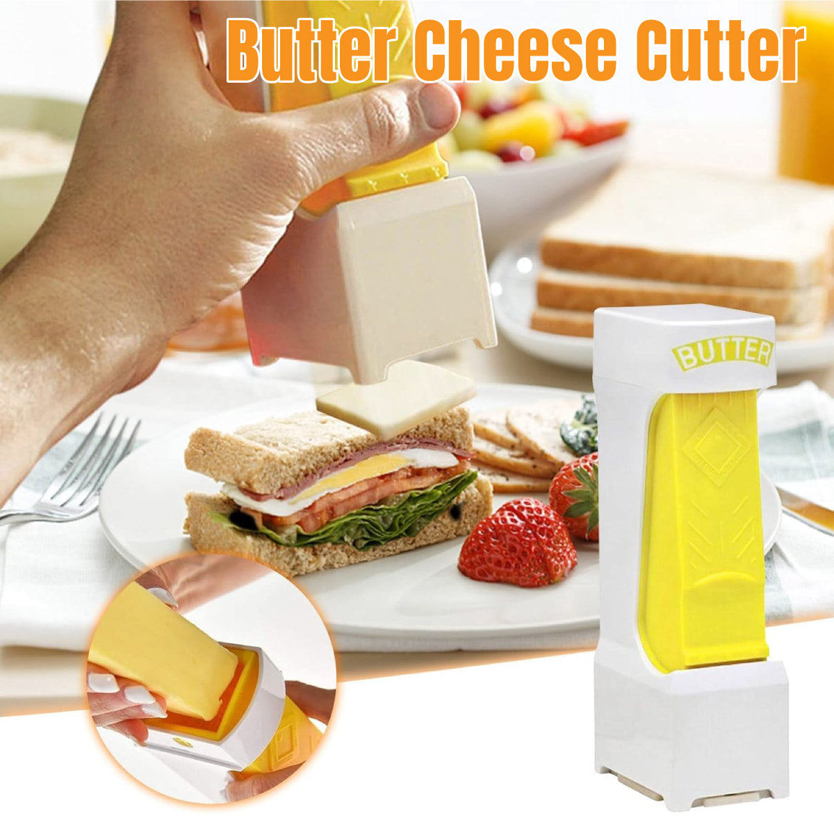 Premium Butter & Cheese Slicer – Stainless Steel Blade