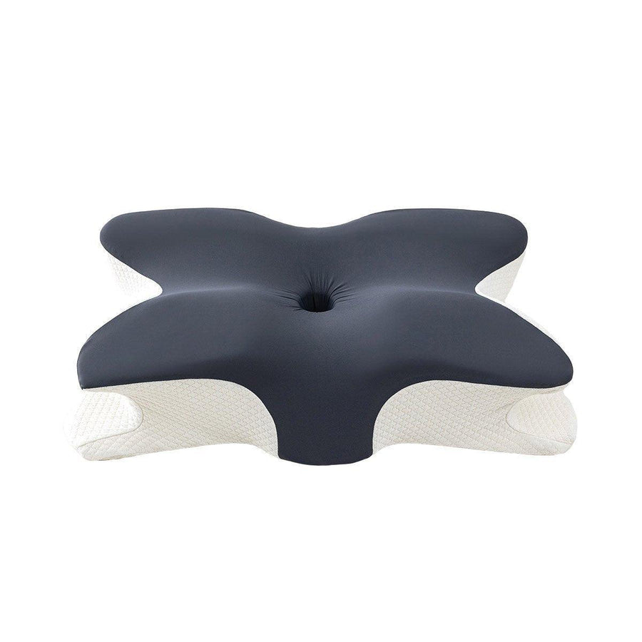 Premium Butterfly Cervical Pillow – Dark Grey Slow-Rebound Memory Foam