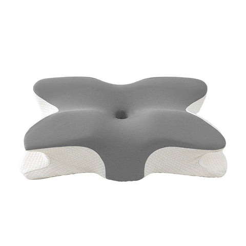 Premium Butterfly Cervical Pillow – Light Grey Slow-Rebound Memory Foam
