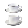 Apricot 6PCS Ceramic Coffee Cup and Saucer Set - 160ml, Elegant Design, Comfortable Handle - SuperSaverAU - view 1