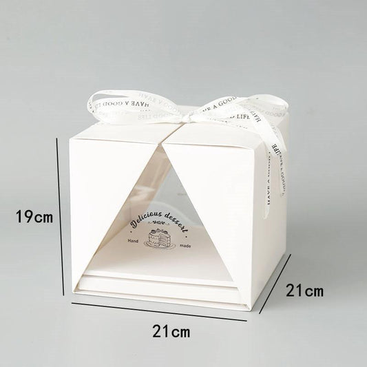 10x Clear Cake Box Set 4 6 8 Inch Durable Versatile Display Packaging Containers - 10pcs-6inch