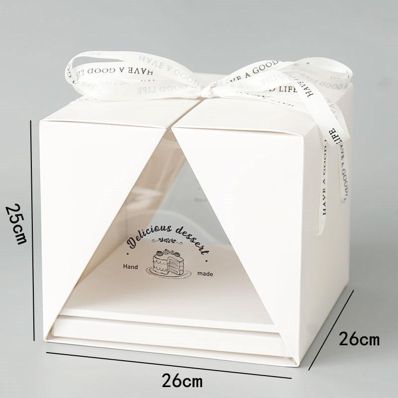 10x Clear Cake Box Set 4 6 8 Inch Durable Versatile Display Packaging Containers - 10pcs-6inch