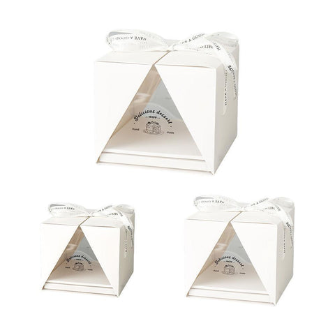 10x Clear Cake Box Set 4 6 8 Inch Durable Versatile Display Packaging Containers - 10pcs-8inch - SuperSaverAU - view 1