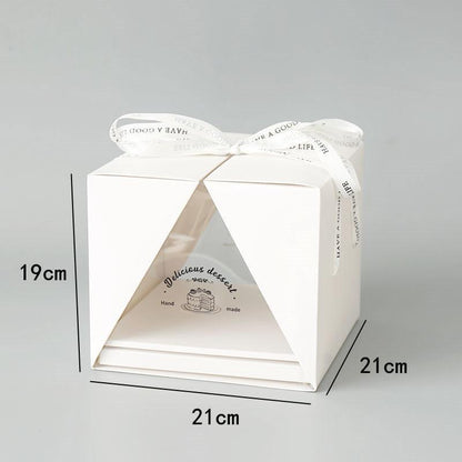 10x Clear Cake Box Set 4 6 8 Inch Durable Versatile Display Packaging Containers - 10pcs-8inch