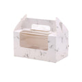 25pcs Portable Cupcake Packaging Box with Transparent Window for Easy Opening - Marble-4Cup - SuperSaverAU - view 5