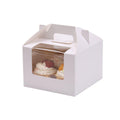 25pcs Portable Cupcake Packaging Box with Transparent Window for Easy Opening - Pink-4Cup - SuperSaverAU - view 6