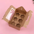 Premium 2 Cup Cupcake Boxes – White 25 Pack with Window & Handle