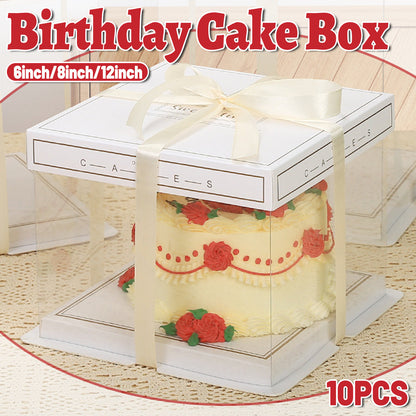 10PCS Clear Cake Box for Safe Food Packaging - 6inch