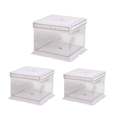 10PCS Clear Cake Box for Safe Food Packaging - 6inch