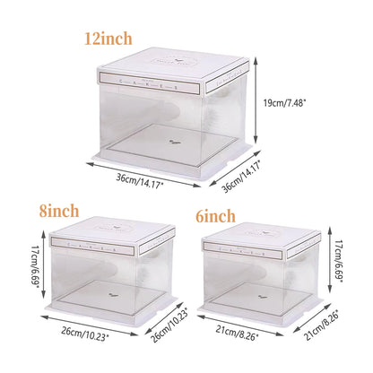 10PCS Clear Cake Box for Safe Food Packaging - 6inch