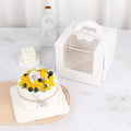 50pcs Portable Cake Boxes with Open Window for Birthday Party Cake Packaging - 8inch - SuperSaverAU - view 3