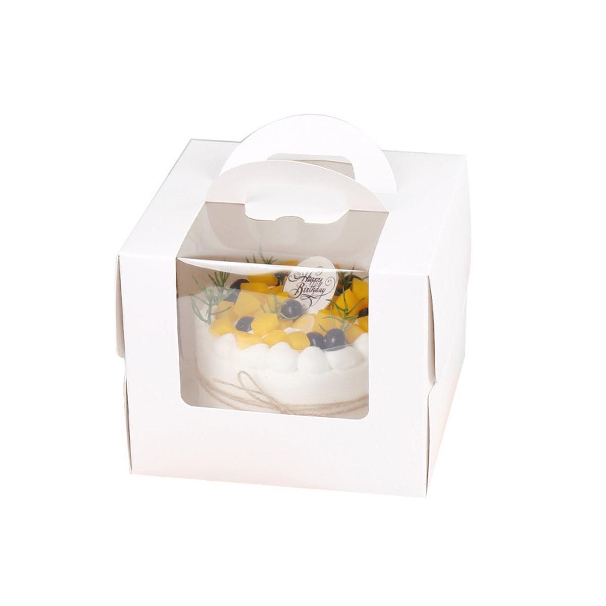 50pcs Portable Cake Boxes with Open Window for Birthday Party Cake Packaging - 8inch - SuperSaverAU - view 5