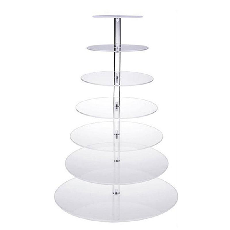 Clear Acrylic Cupcake Tower Stand - 4 Tiers, Interlocking, Easy Assembly