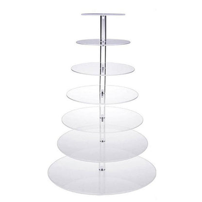 Clear Acrylic Cupcake Tower Stand - 4 Tiers, Interlocking, Easy Assembly