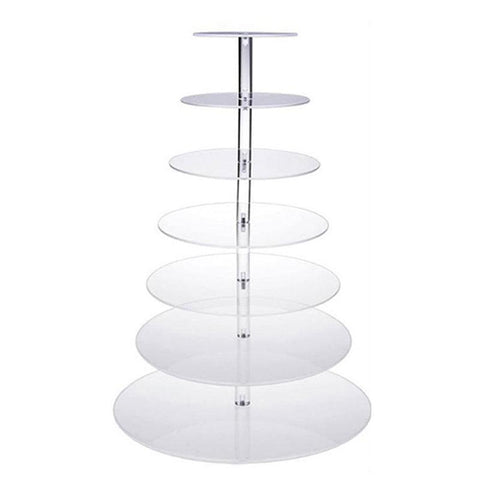 Clear Acrylic Cupcake Tower Stand - 4 Tiers, Interlocking, Easy Assembly - SuperSaverAU - view 1