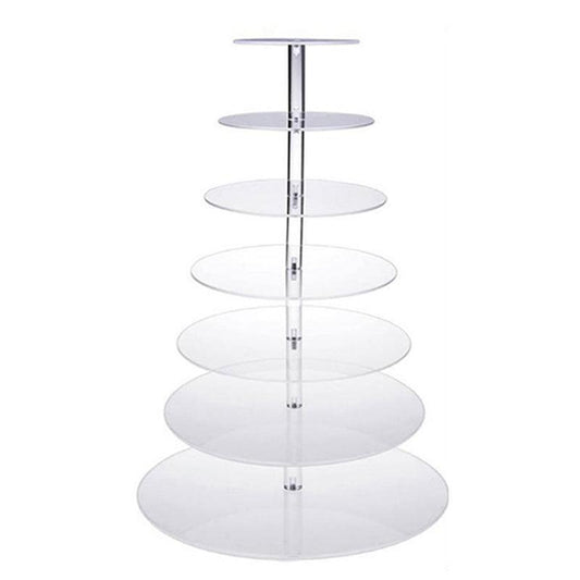 Clear Acrylic Cupcake Tower Stand - 4 Tiers, Interlocking, Easy Assembly
