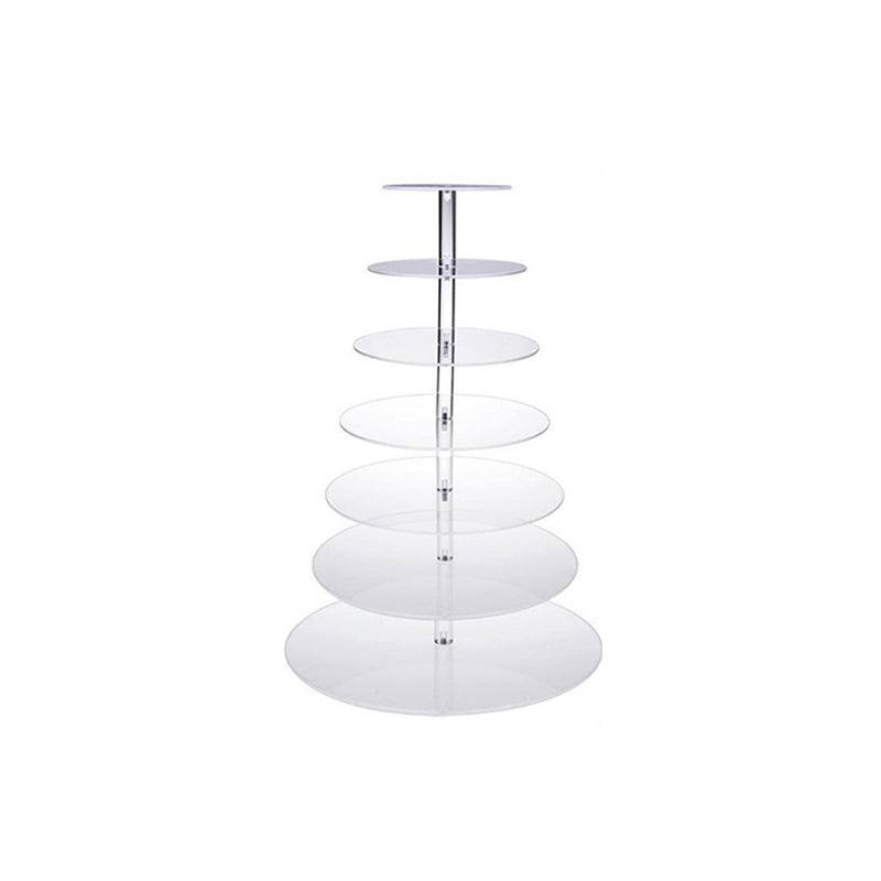 Clear Acrylic Cupcake Tower Stand - 4 Tiers, Interlocking, Easy Assembly