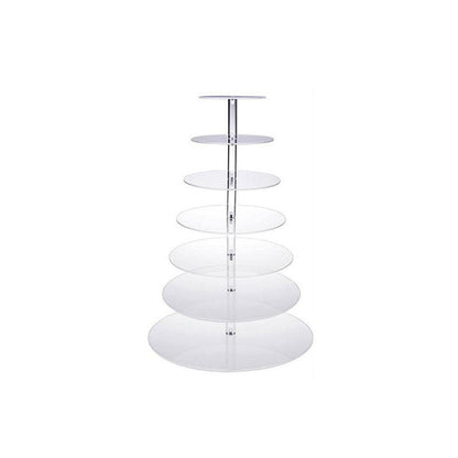 Clear Acrylic Cupcake Tower Stand - 4 Tiers, Interlocking, Easy Assembly