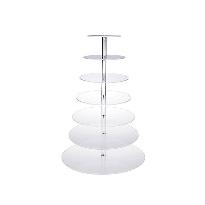 Clear Acrylic Cupcake Tower Stand - 4 Tiers, Interlocking, Easy Assembly