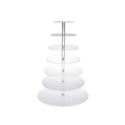 Clear Acrylic Cupcake Tower Stand - 4 Tiers, Interlocking, Easy Assembly