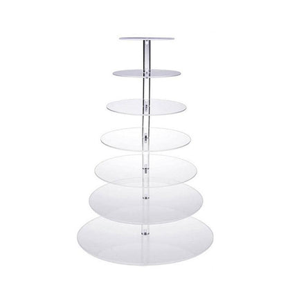 Clear Acrylic Cupcake Tower Stand - 4 Tiers, Interlocking, Easy Assembly