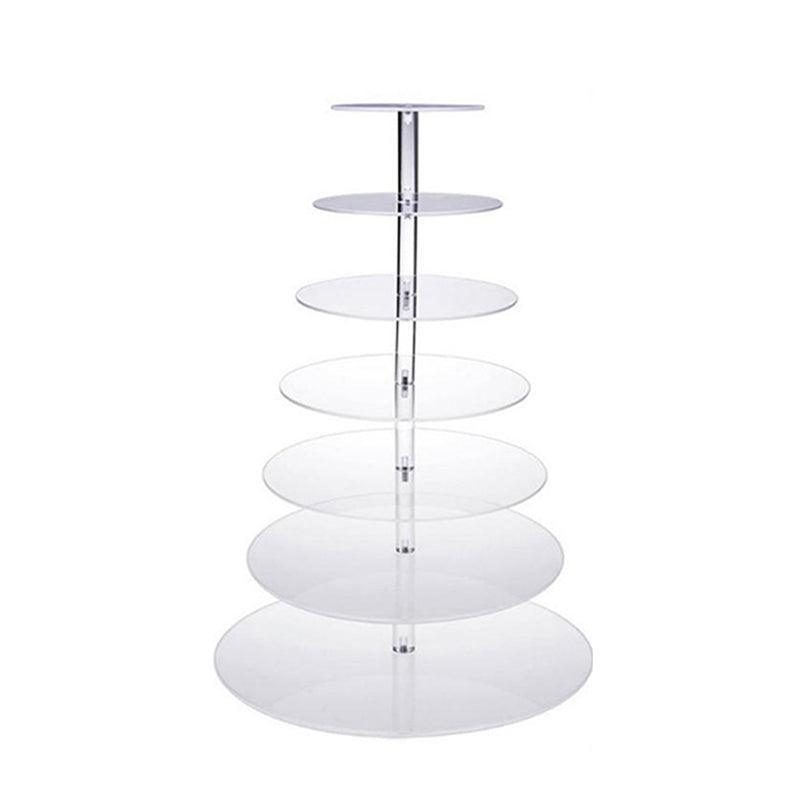 Clear Acrylic Cupcake Tower Stand - 4 Tiers, Interlocking, Easy Assembly