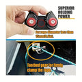 Premium Aluminium Alloy Rope Clamp Set - 2pcs, Black