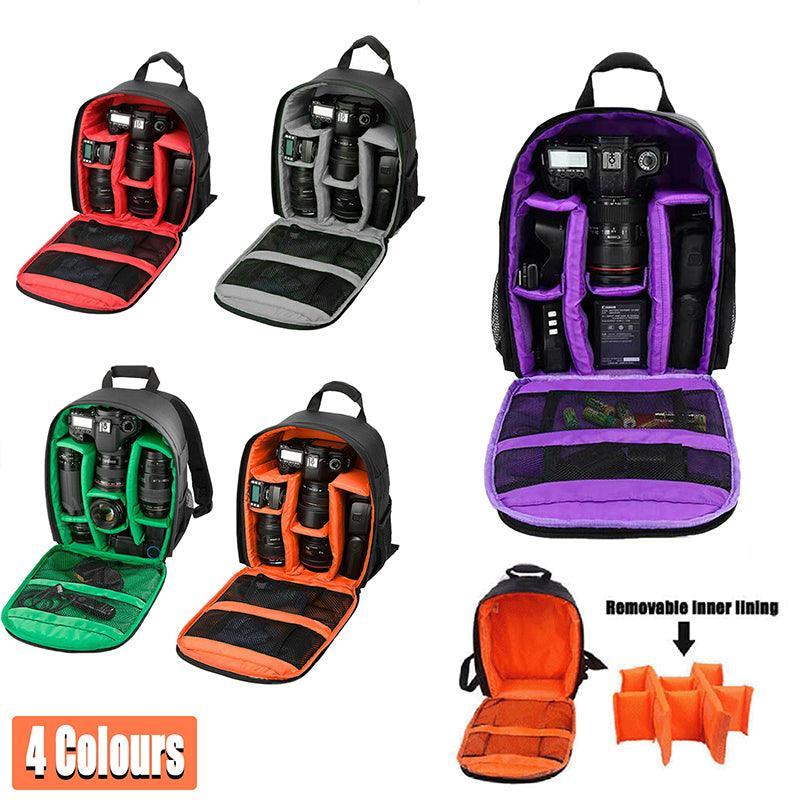 Premium Green Waterproof DSLR Camera Backpack for Canon Nikon Sony