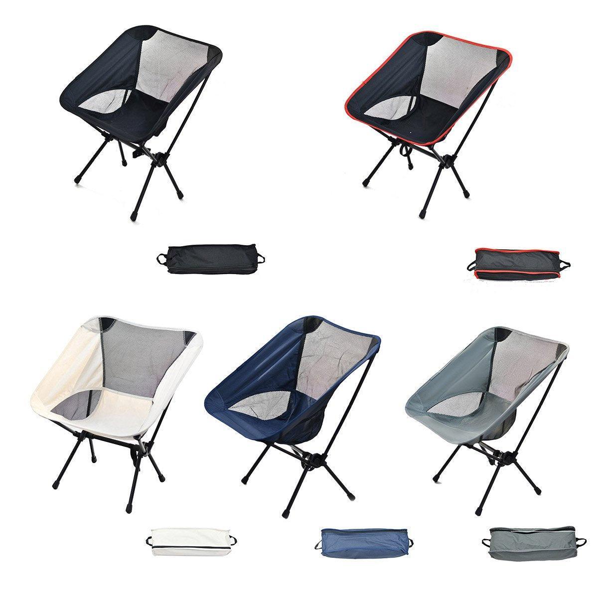 Lightweight Portable Folding Camping Chair with High Back - Dark Blue