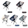 Premium Grey High Back Folding Camping Chair 150kg Capacity with Storage Bag
