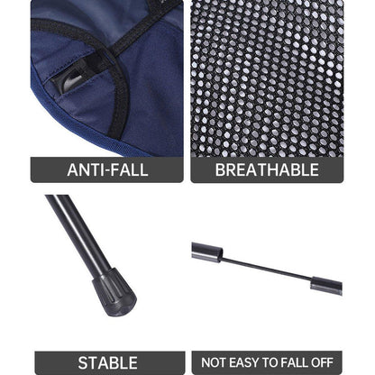 Outdoor Portable Lightweight Folding Camping Chair High Back Fishing Chair - Grey