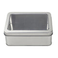 Premium 10 Pack Metal Tin Boxes with Clear Window 12.5x9x5cm