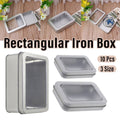 Premium 10 Pack Metal Tin Boxes with Clear Window 12.5x9x5cm